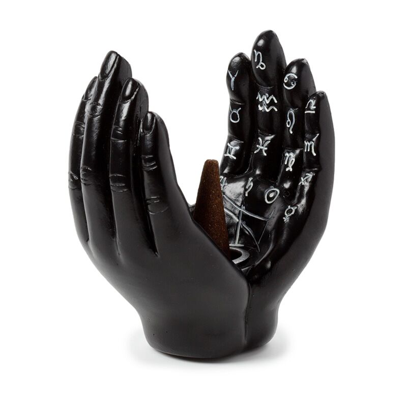 Mantric Hands/Tarot Hands Palms Open Incense Cone Burner