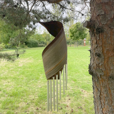 Coconut Leaf Wind Chimes - Natural Finish