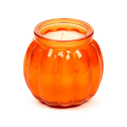 Autumn Harvest Pumpkin Spice Shaped Soy Wax Glass Candle Jar
