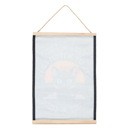In My Witch Era Bat Cat Fabric Wall Hanging