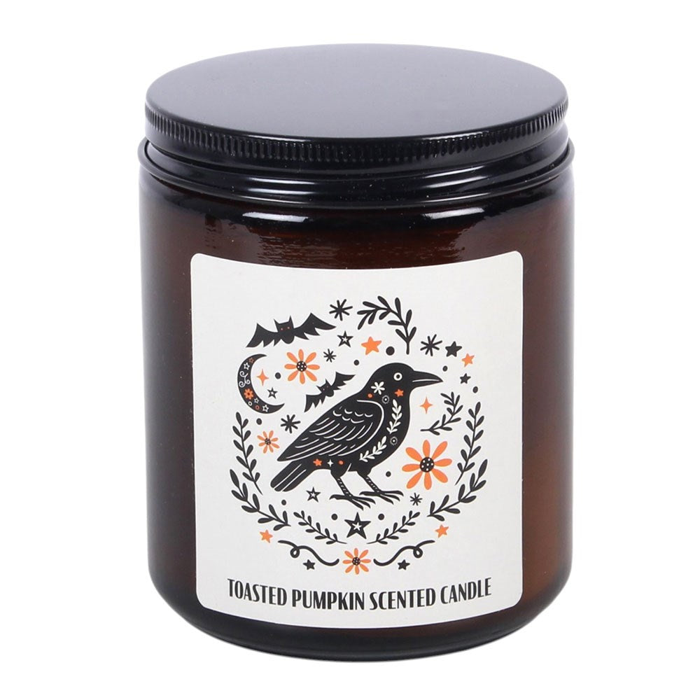 Frightful Folk Raven Toasted Pumpkin Scented Candle