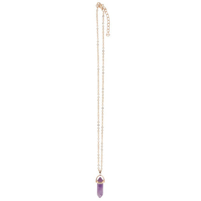 Amethyst Crystal Necklace With Greeting Card