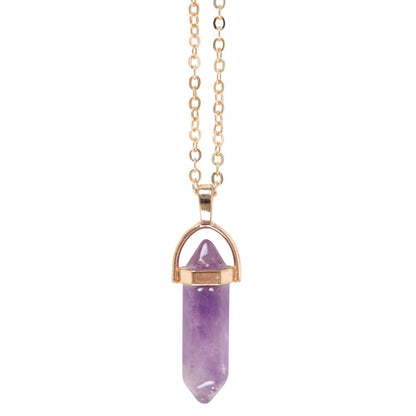 Amethyst Crystal Necklace With Greeting Card