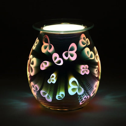 3D Flower Petal Light Up Electric Oil Burner (UK 3-Pin Plug)