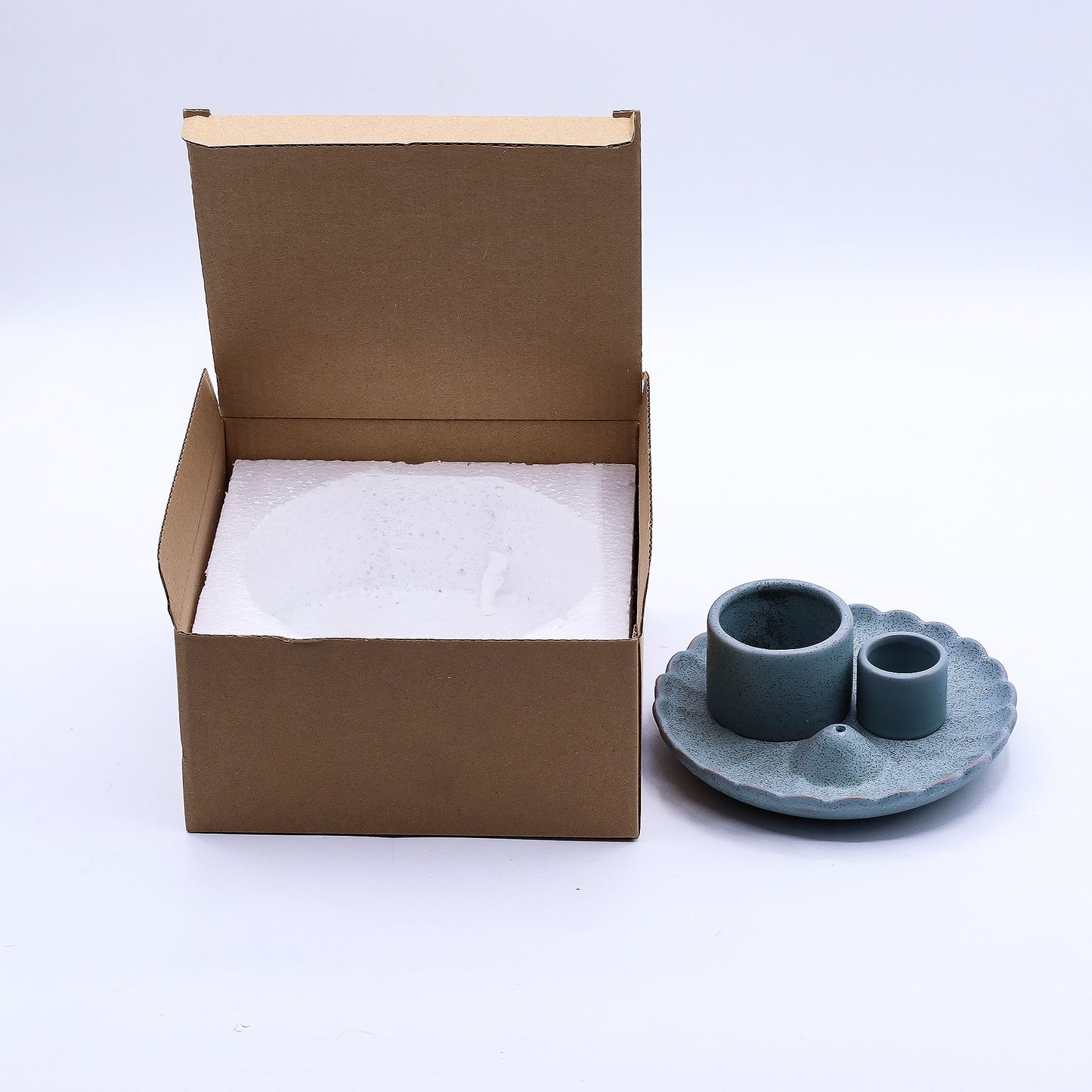 Palo Santo Stick & Smudge Holder - Lotus Flower - Blue