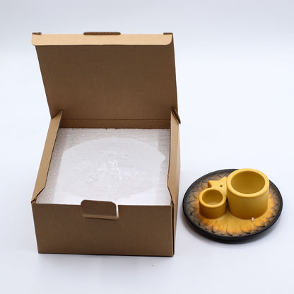 Palo Santo Stick & Smudge Holder - Mandala - Sand & Grey