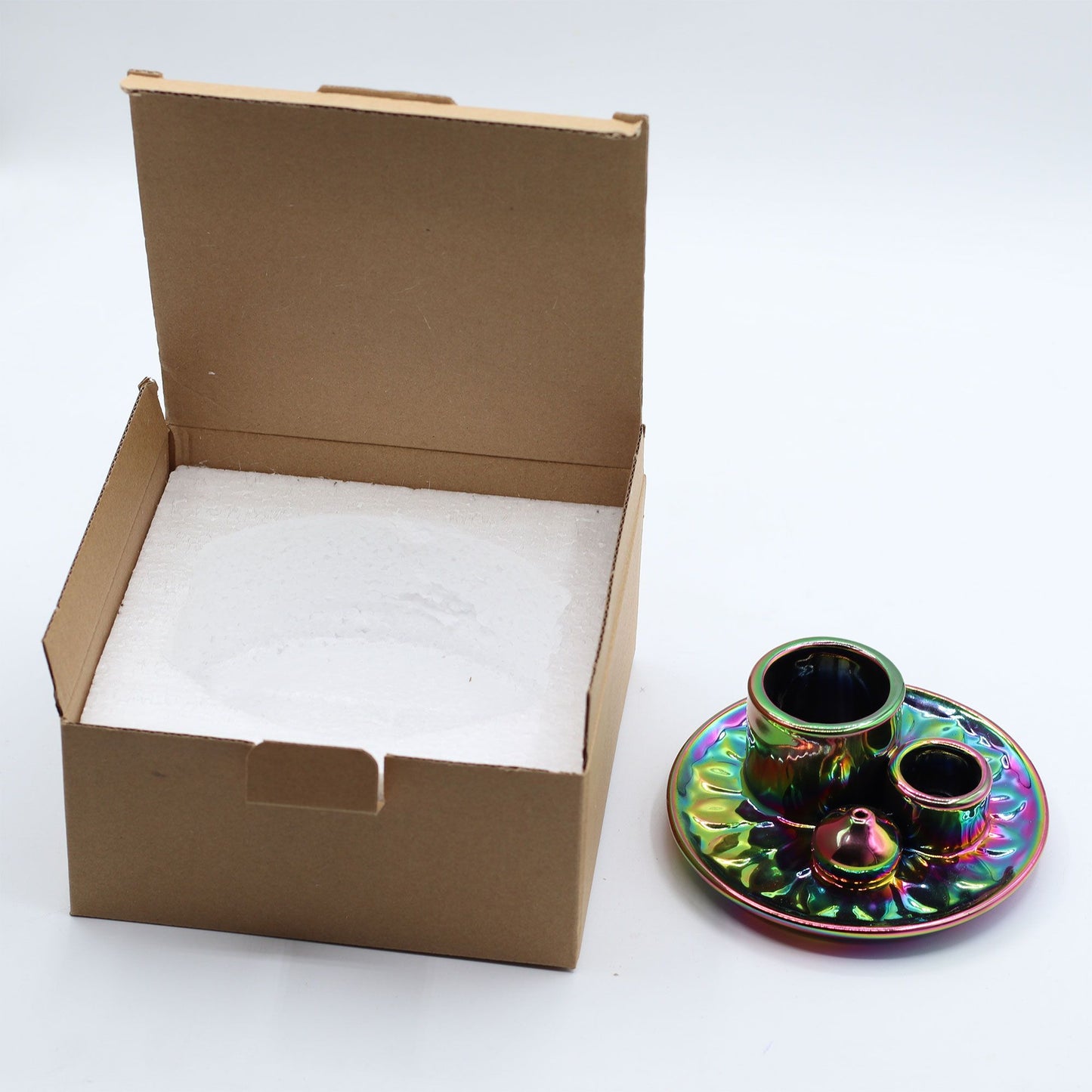 Palo Santo Stick & Smudge Holder - Mandala - Metalic Rainbow