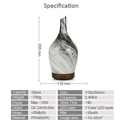 Aroma Atomiser - Glass Abstract Grey UK Plug