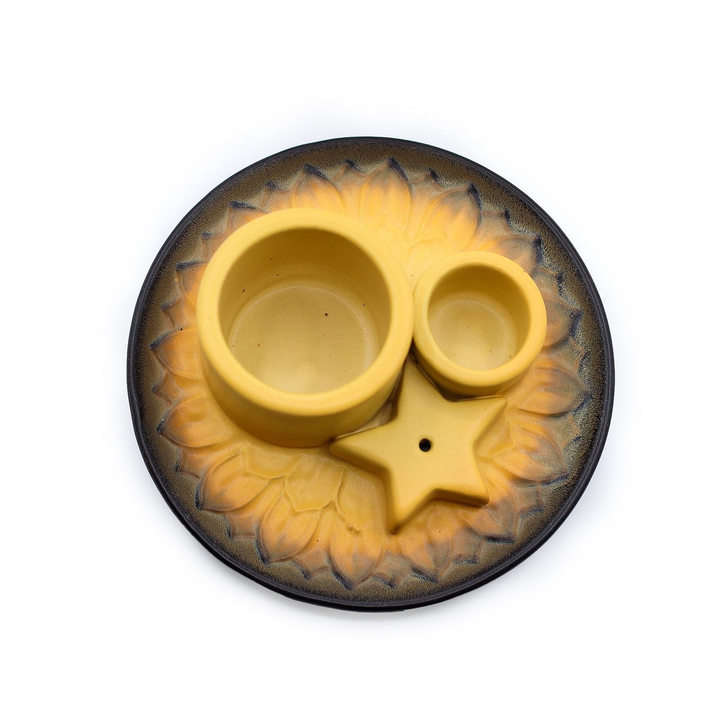 Palo Santo Stick & Smudge Holder - Mandala - Sand & Grey