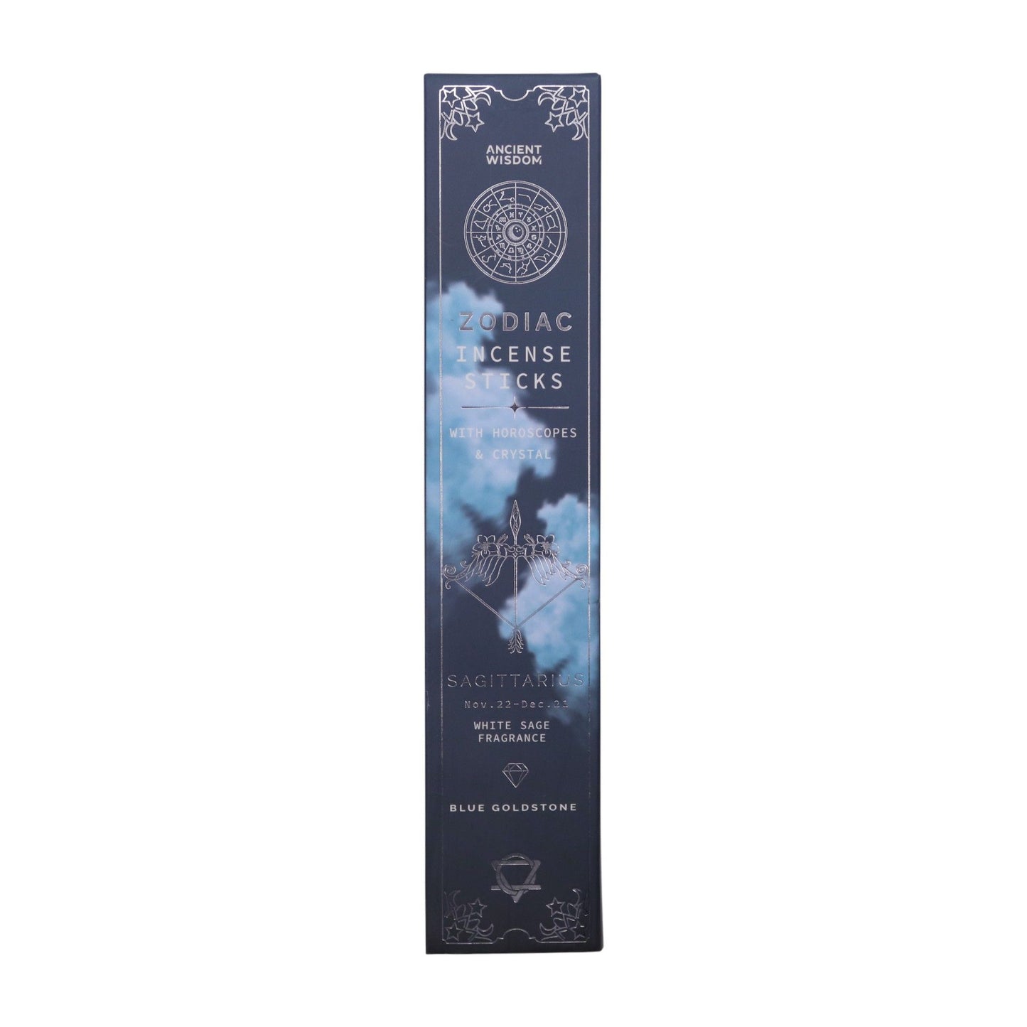 White Sage Zodiac Gemstone Crystal Incense - Sagittarius