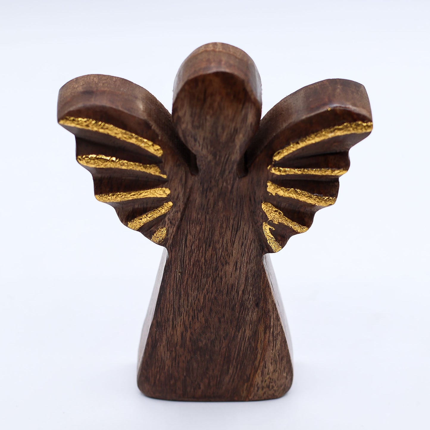 Medium Mango Wood Angel - Gold Decor